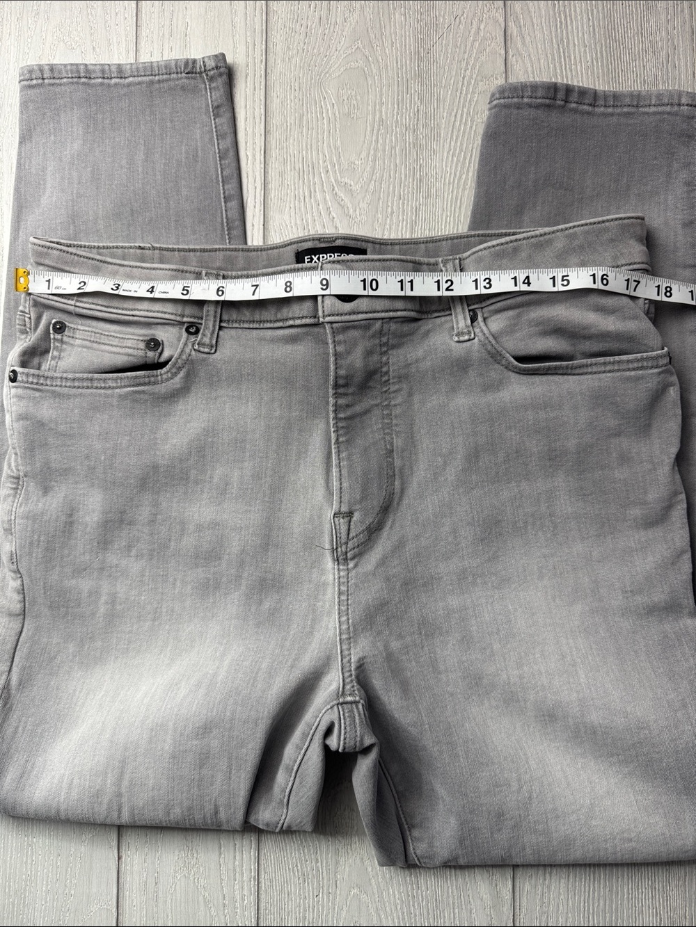 Men’s Express - Athletic Slim Gray Stretch Jeans 34 x 30 - Picture 6 of 9